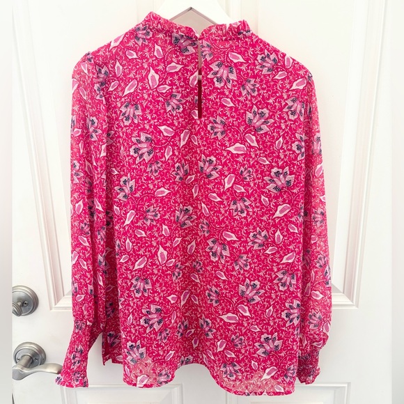 Joie Long Sleeve Ruffle Neck Blouse Large - Picture 6 of 9